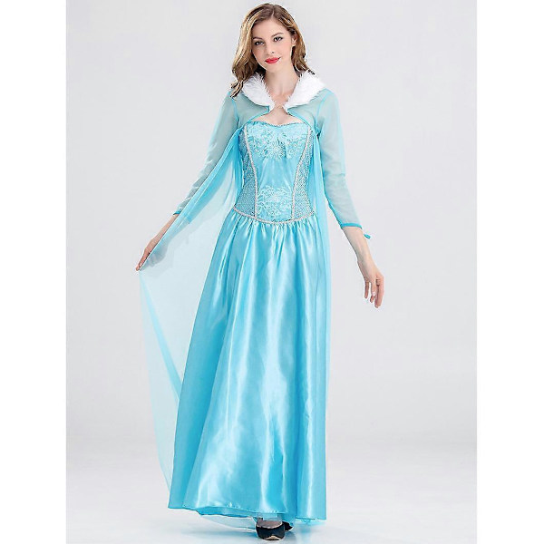 S-XL Frozen 2 Anna prinsessklänning cosplay Halloween-kostym Elsa klänning Färg L