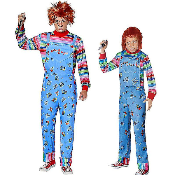 Unisex män vuxen frön av Chucky kostym Barn Chucky Halloween kostym Kids XL