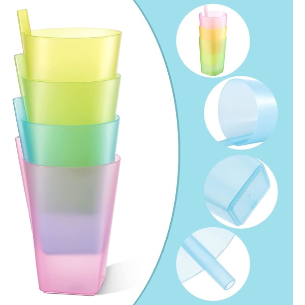 Sippy Cup med sugrör Blandade färger Halmkoppar Plastkopp drickskopp null none