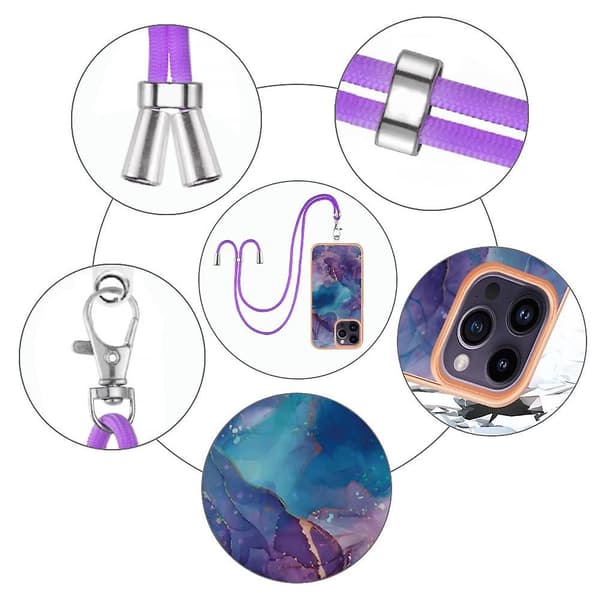 IMD TPU- case för iPhone 15 Pro Purple