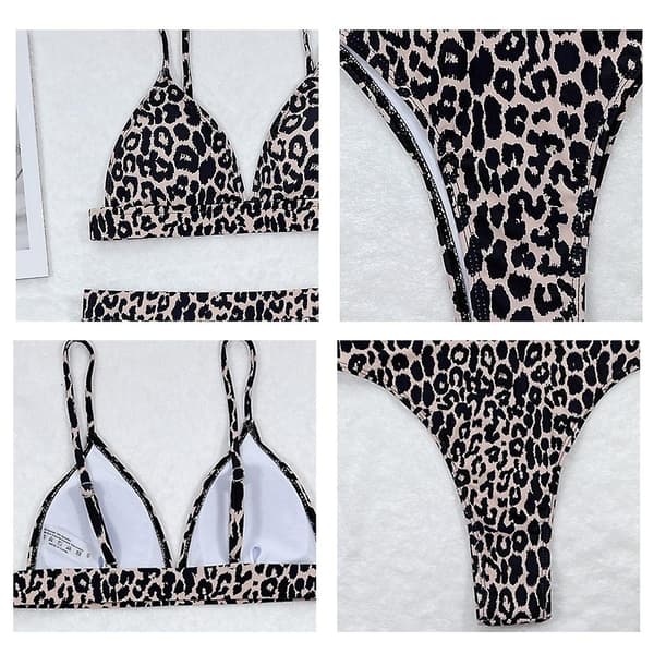 Summer Beach Baddräkt Baddräkt Dam Baddräkt Leopard Bikini Split Baddräkt s