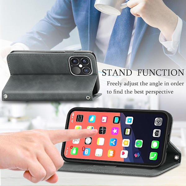 Retro Skin Feel Case för iPhone 15 Grey