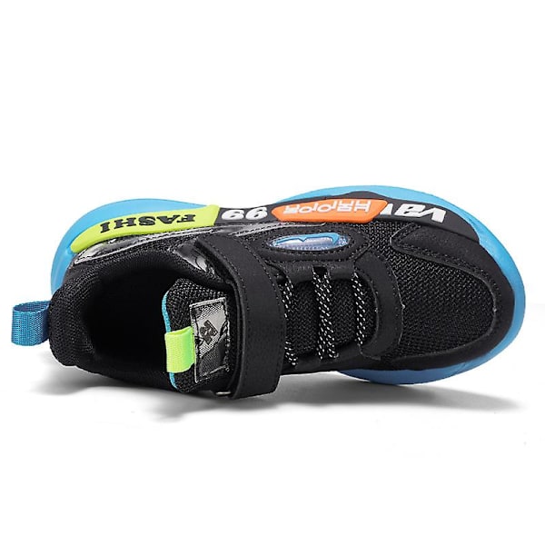 Sneakers för barn Andas löparskor Mode Sportskor L888 BlackBlue 39