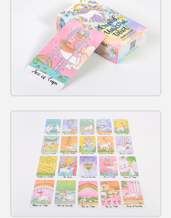 Crystal Unicorn Oracle Tarot Card