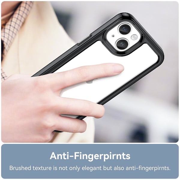Akryl + TPU phone case för iPhone 15 Plus Black