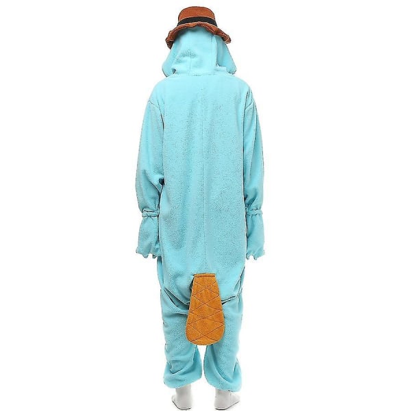 Platypus Pyjamas Animal Onesie Unicorn Pyjamas Pegasus kostym Halloween Cosplay S