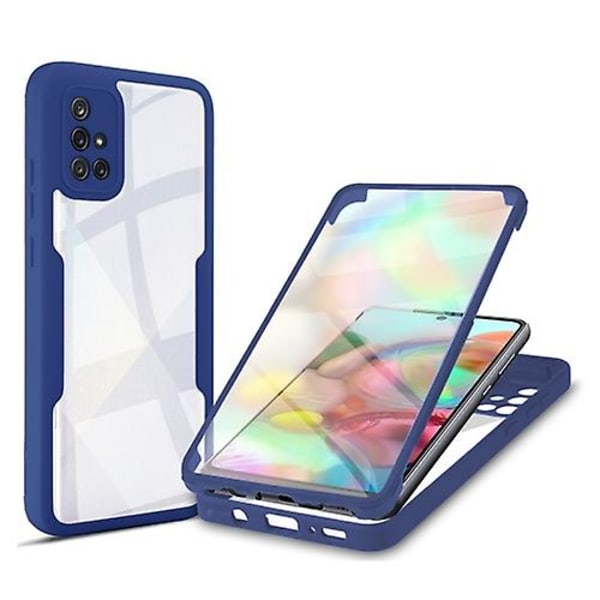 För Samsung Galaxy A71 4g Akryl + Tpu 360 grader Full täckning Stötsäkert phone case Blue