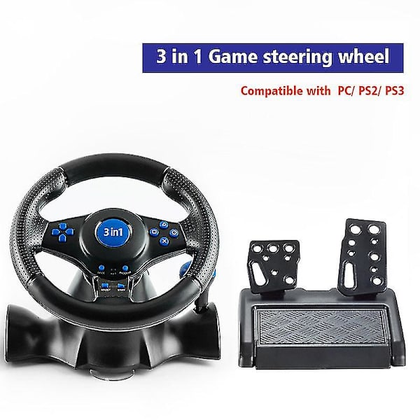 För Switch/Xbox One/360/ps4/ps2/ps3/pc Racing Game Sju-i-ett-ratt Black three-in-one