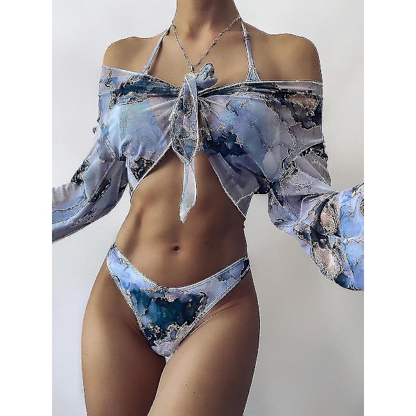 Ny Bikini Sexig Dambaddräkt Hög midja Baddräkt Dambaddräkt Strandkläder 6389 NO 1 M