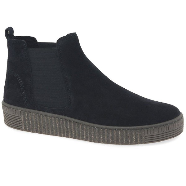 Gabor Lourdes Chelsea stövlar dam Navy Suede Uk 6