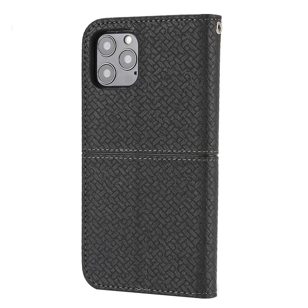 Sömnad Vävt Case För iPhone 15 Plus Brown