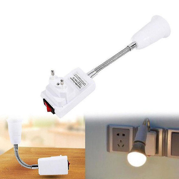 E27 Eu Stickkontakt Adapter Med På/Av-brytare Glödlampa Glödlampa i alla riktningar null none