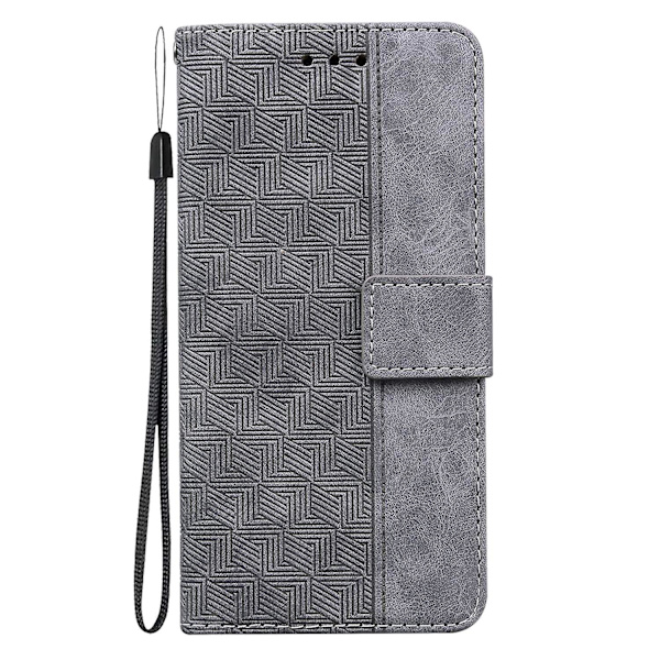 Geometriskt präglat case för iPhone 15 Grey