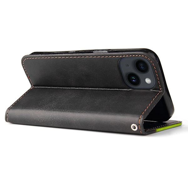 Phone case i läder för iPhone 15 Green