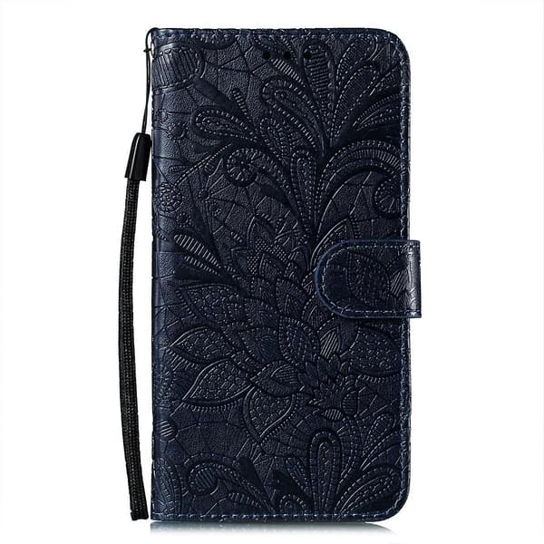 Lace Flower Phone case för iPhone 15 Dark blue