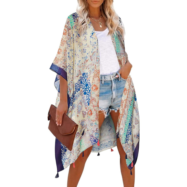 Dam Sommar Bikini Kimono Baddräkt Cover Ups För Badkläder