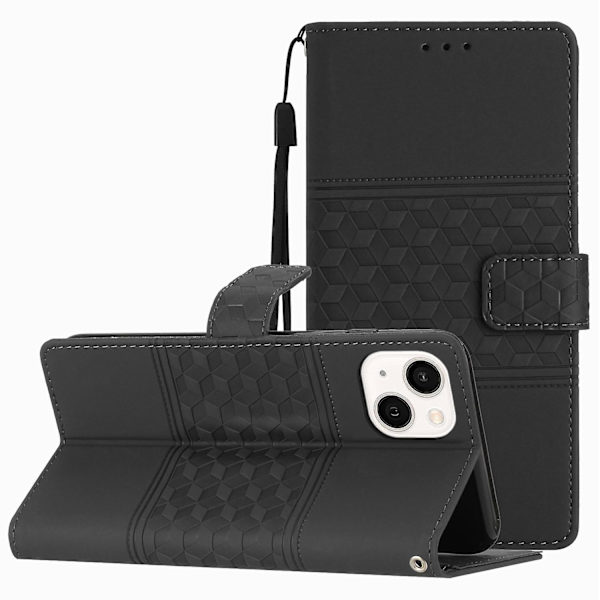 Diamantpräglat case för iPhone 15 Plus Black