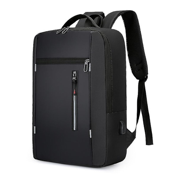 Snygg ryggsäck för män USB Laddning Skolryggsäck 15,6 tum Laptop Ryggsäck Man Bokväska Bagpacks Vattentät Herrryggsäck null none
