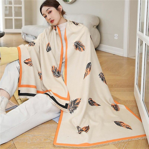 Dam Vinter Varm Cashmere Pashmina Scarf Lyxig Print Filt Sjal Wrap Foulard 2022 Design Poncho Bufanda Echarpe WYT22 4