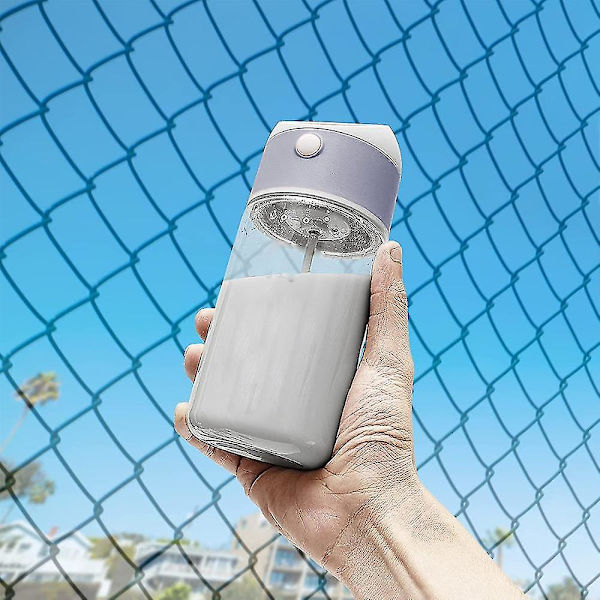 Elektrisk proteinshakerflaska, Bpa-fria läckagesäkra mixerflaskor för träning före träning, bärbara shakerkoppar Grey