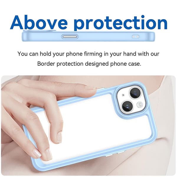 Akryl + TPU phone case för iPhone 15 Blue