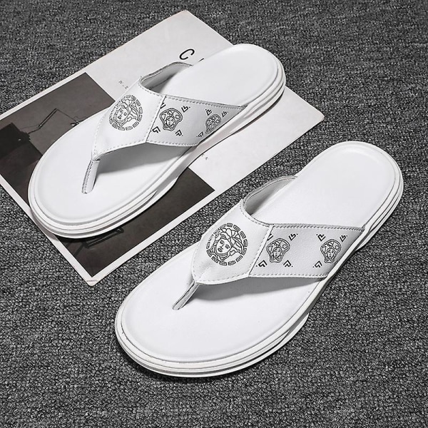 Herr Sport Flip Flops Komfort Casual Stringsandaler Utomhus 3C2253 White 41