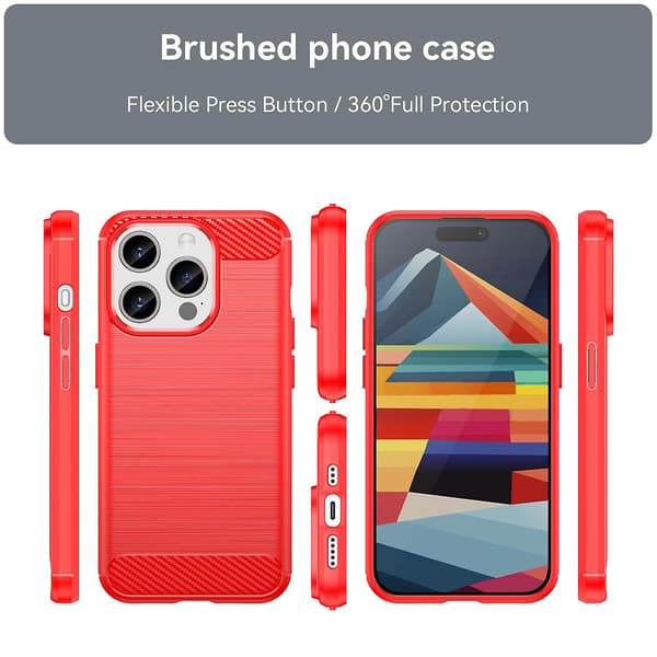 TPU phone case för iPhone 15 Pro Red