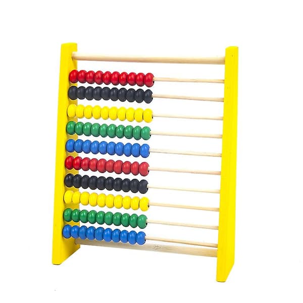 Trä Abacus barn Math Educational Learning Kid Toy Calculat Bead Counting Yellow