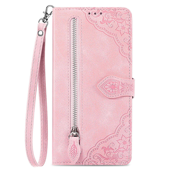 Case För Iphone 13/13 Pro Wallet Telefon Case För Iphone 13 Mini Zipper Wallet Flip Case För Iphone 13 Pro Max Pink 13 Pro Max