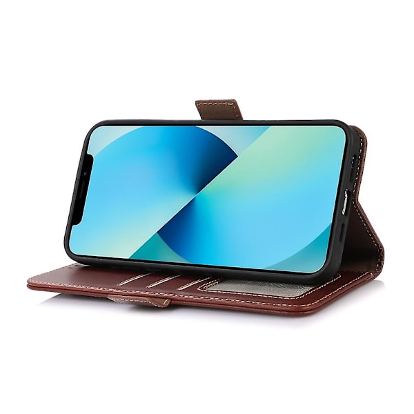 Crazy Horse Case för iPhone 15 Plus Brown