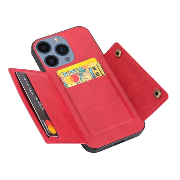 Phone case med dubbelt spänne för iPhone 15 Pro Red