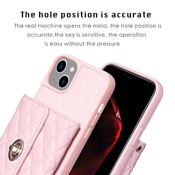 Plånbok Case För iPhone 15 Plus Pink