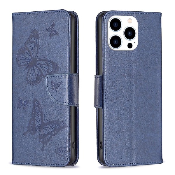 Butterflies Phone case för iPhone 15 Pro Blue