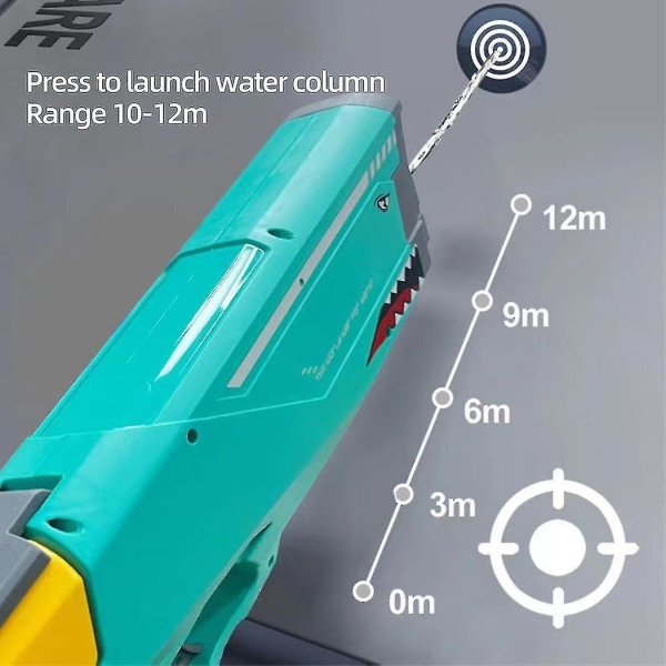 Elektriska vattenpistoler för vuxna barn, kraftfulla automatiska vattenpistoler med 50 fot, högtrycks 550 cc batteridrivna sprutpistoler, vattenblåsare green