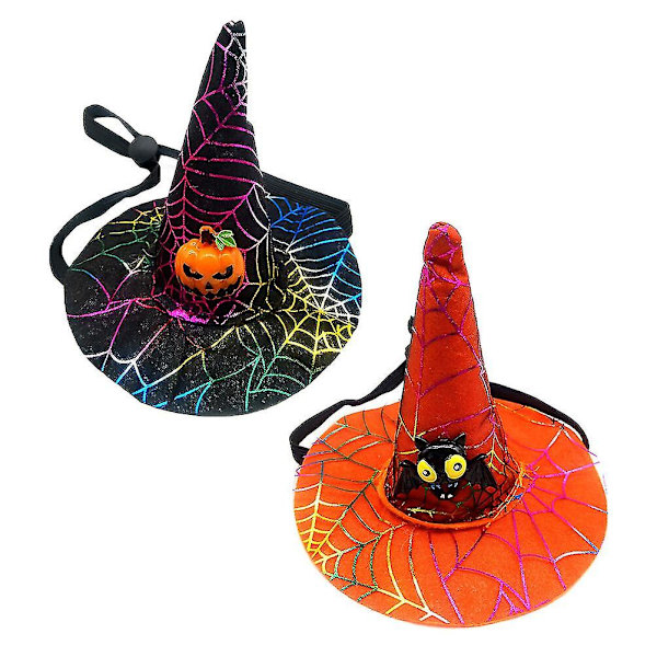 2 st Halloween Mode Högkvalitativ Dekorativ Hatt för Husdjur, Snygg Hatt, Halloween Kostym för Husdjur null none