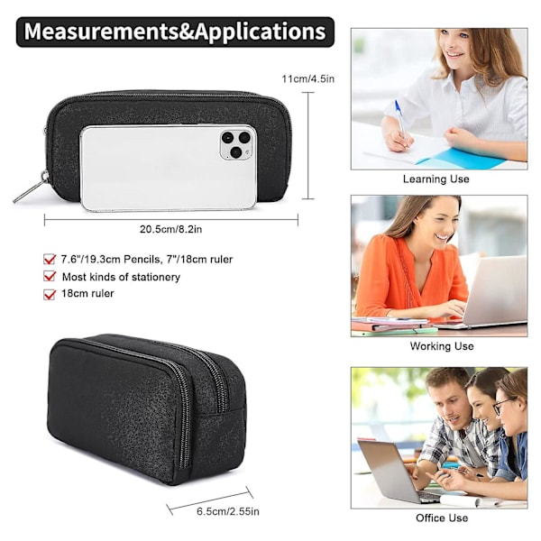 Case med stor kapacitet Oxford Storage Pouch Marker Case Enkel pappersväska Skolkontor O null none