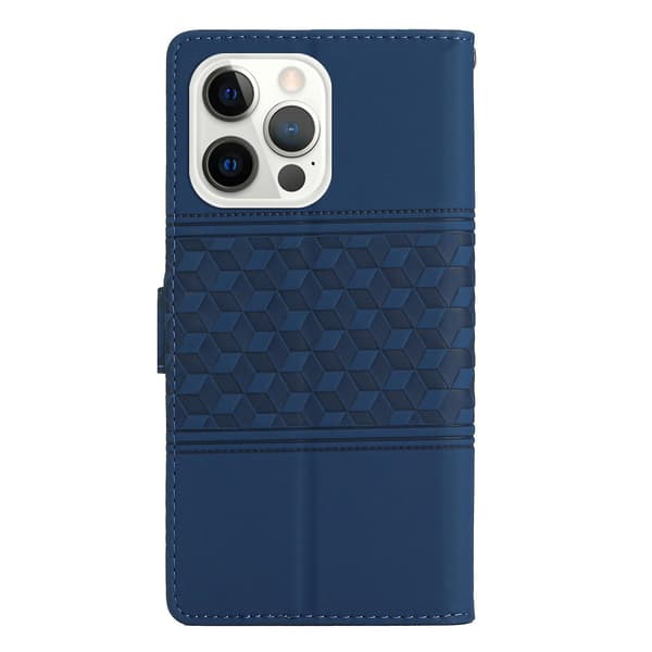 Diamantpräglat case för iPhone 15 Pro Dark blue