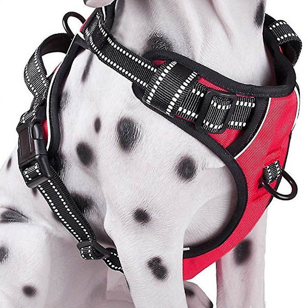 No Pull Dog Sele Justerbar hundväst Sele för lätt promenader _sc Red 55-75CM