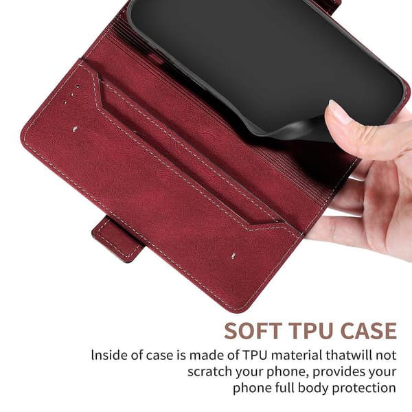 RFID- phone case för iPhone 15 Pro Red