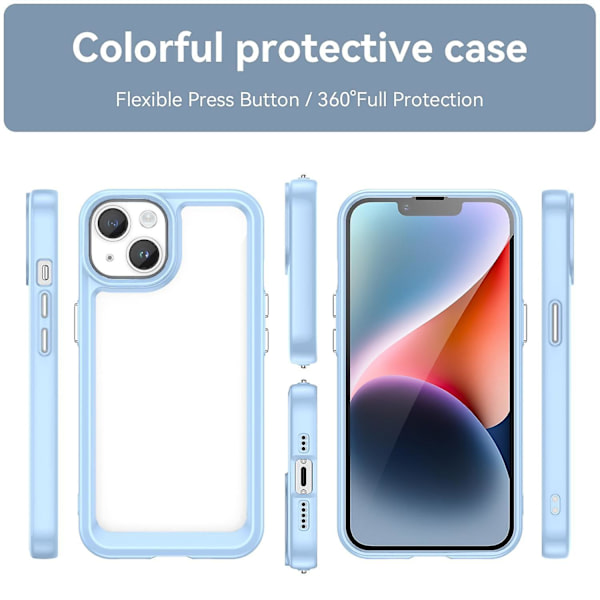 Akryl + TPU phone case för iPhone 15 Plus Blue