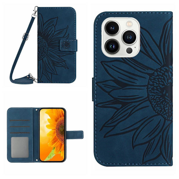 Case med snodd för iPhone 15 Pro Max Blue none