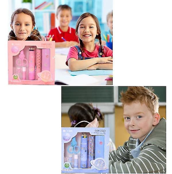 Skolmaterial Brevpapper Presentförpackning med brevpapperskassa 8 st pink