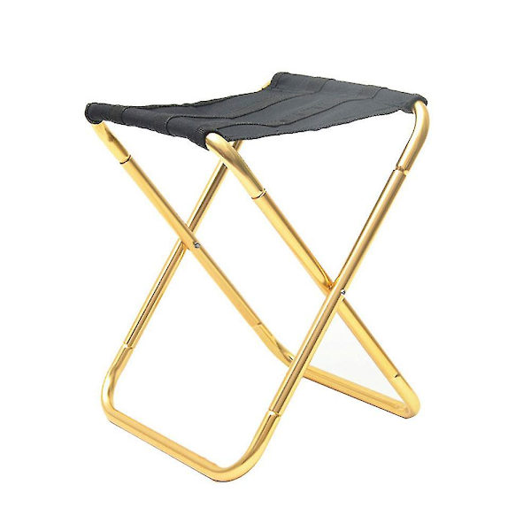 Fällbar campingpall Fällbar pall Utomhuscampingpall Sitt Slappstol Resa Fiske Vandring Trädgård Strand Gold