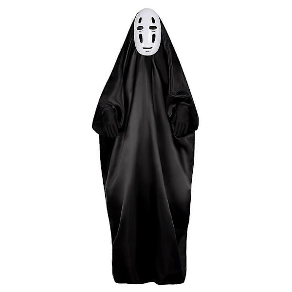Halloween Canasi Cosplay Kostym Faceless Monster House Mat Vuxen Barn Unisex Cosplay Cosplay Kostym Klänning Barn Cosplay Kostym White Purple Mask Full Set M