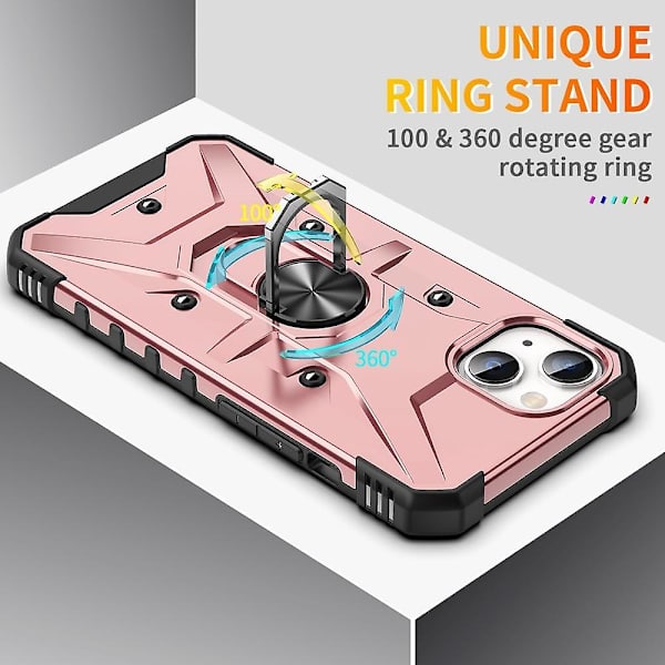 För iPhone 15 Plus Ring Hållare Phone case Multicolor