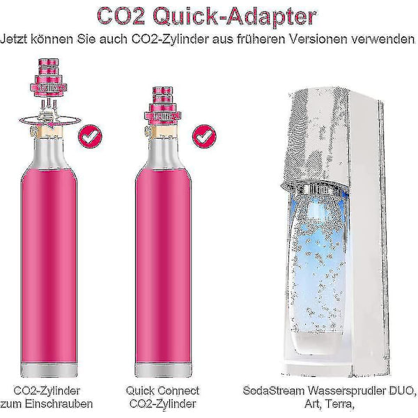 Quick Connect Co2 Adapter För Sodastream Water Sprinkler Duo Art, Terra, Tr21-4 - Jxlgv null none