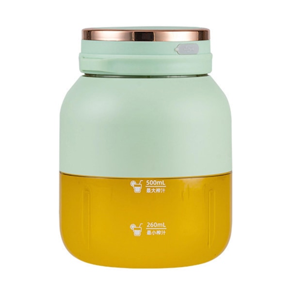 Bärbar juicekopp för dubbla användningsområden med två lock USB laddningsmixer blender för utomhusbruk Green