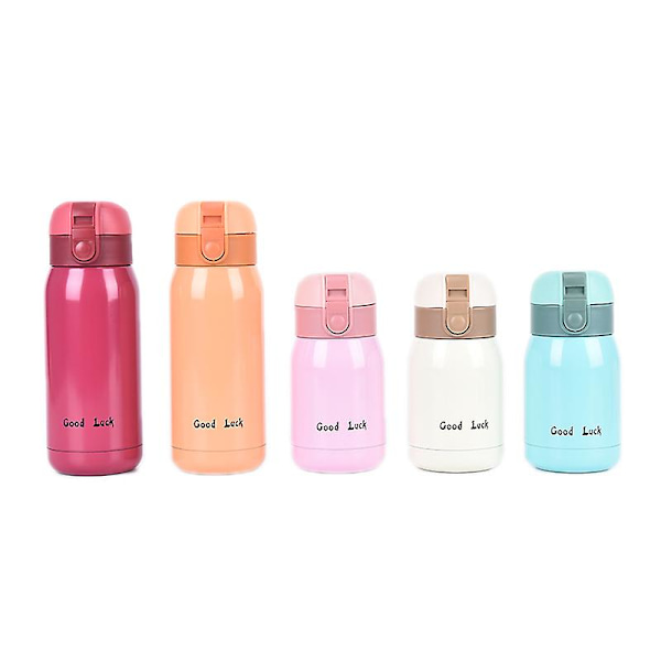 1st mini termos rostfritt stål vakuumkopp lätt bärbar barn vattenflaska mugg Pink 360ML