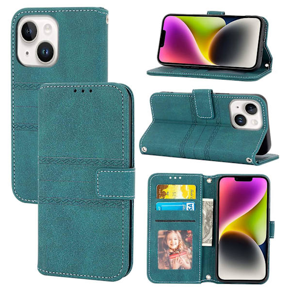 Präglat case för iPhone 15 Plus Dark green