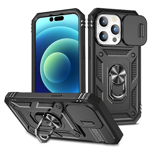 Sliding Camshield phone case för iPhone 15 Pro Black